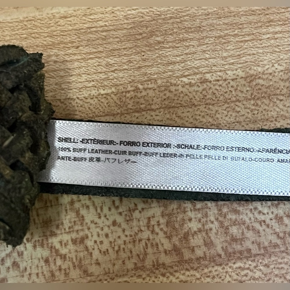 Free People We The Free Braided Leather Brix Belt Brownish Dark Green S/M NWOT - Picture 8 of 13